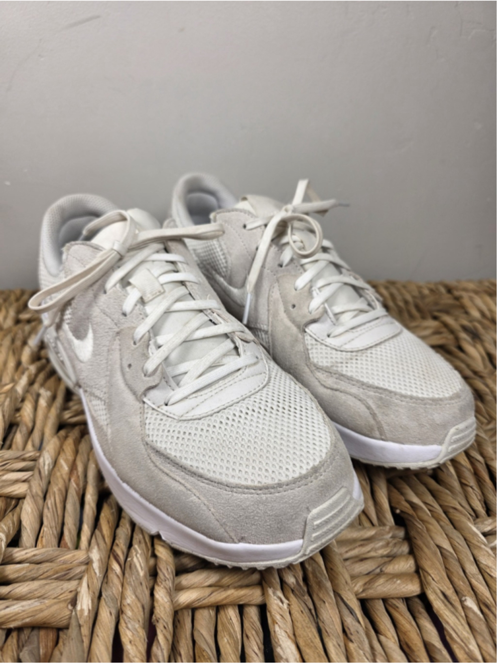 Nike Air Max Excee Women’s 11 Cream Beige Suede Mesh Sneakers CD5432-000